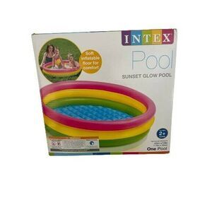 Intex Inflatable Kids Baby Pool Sunset Glow 57412EP With Repair Patch 10x45 In